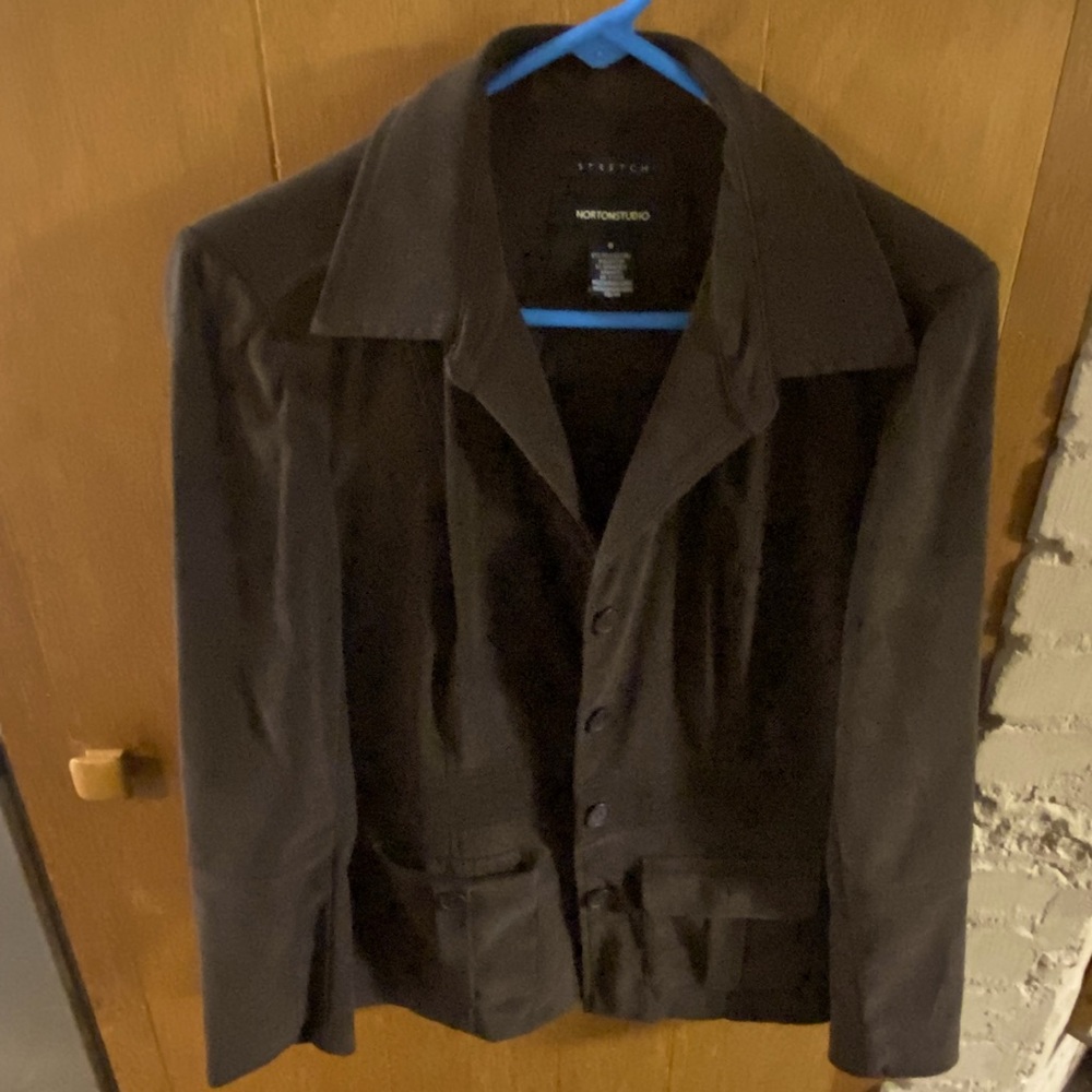 Nortonstudio Stretch Brown Blazer Front Pockets